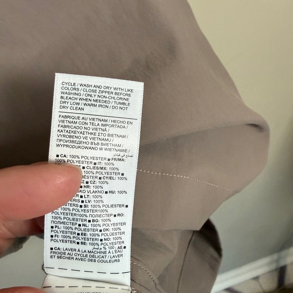 Athleta Taupe Zip-Front Mini Dress - Picture 9 of 12